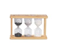 Hourglass Timer 3/5/10/15/20/30 Minute 3 IN 1 Wooden Hourglass Timer Watch Clock Sand Hour Home Decoration(Color 4)