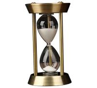 Hourglass Timer, 3 Minute Brass Sand Timer, Sand Timer with Metal Base, Decorative Sand Timer, Sand Clock for Kitchens