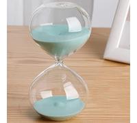 Hourglass Timer, 45/60 Minutes Timer Portable Sand Large,Colorful Glass Sandglass Hourglass Clear Smooth Measures(Mint Green,60 minutes(14.5 * 7.5cm))