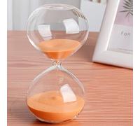 Hourglass Timer, 45/60 Minutes Timer Portable Sand Large,Colorful Glass Sandglass Hourglass Clear Smooth Measures(Oranje,60 minutes(14.5 * 7.5cm))