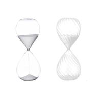 Hourglass Timer, 5 Minute Hourglass Timer 2 Pcs Multicolor 5x12.5cm(White)