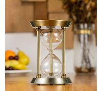 Hourglass Timer,Sand Clock,Metal Empty Homemade Bottle Creative Study Living Room Office Desktop Decoration Self-installed That Can Be Filled With(10.5x17cm)