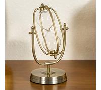 Hourglass Timer,Sand Clock,Metal Empty Homemade Bottle Creative Study Living Room Office Desktop Decoration Self-installed That Can Be Filled With(12x24cm)