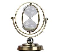Hourglass Timer,Sand Clock,Vintage Metal 360° Rotating Large Antique Brass-tone Glass 15 Minutes / 30 60 Minutes,education Creative Toy Office Home Decor Gifts(60 Minutes)