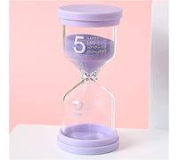 Hourglass Timer, Sand Timer Plastic Sandglass Colorful Hourglass Clock 1/3/5/10/15/30/45 Minutes(Purple,3 minutes)