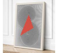 Hourglass Vortex Geometric Canvas Wall Art Print 24x16 Inch (61 x 41 cm)