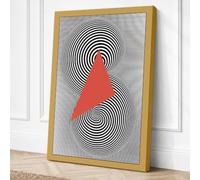 Hourglass Vortex Geometric Canvas Wall Art Print 24x16 Inch (61 x 41 cm)