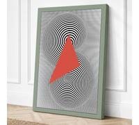 Hourglass Vortex Geometric Canvas Wall Art Print 24x16 Inch (61 x 41 cm)