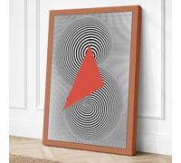 Hourglass Vortex Geometric Canvas Wall Art Print 24x16 Inch (61 x 41 cm)