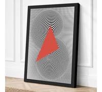 Hourglass Vortex Geometric Canvas Wall Art Print 30x20 Inch (76 x 51 cm)