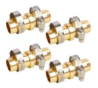 Hourleey 4 Pack Garden Hose Repair Kit, Hose Connector Repair Mender Kit with Stainless Clamp, Fits 3/4"-5/8" Water Hose Repair Fittings