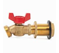 Hourleey Brass Rain Barrel Quarter, Rain Barrel Spigot Kit 1/2 inch, Rain Barrel Quarter Turn Ball Valve Spigot with Bulkhead Fitting