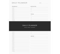 Hourly Daily Planner: Undated Productivity Organizer with Hourly Schedule, Priorities, To Do List and Notes - 8.5 x 11 Inches
