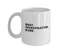 HOURRUIYU Gifts For Investigators - Best Investigator Ever Mug - Investigation Coffee Cup - Private Detective Coroner Death Crime - For Thank You Appreciation,11oz