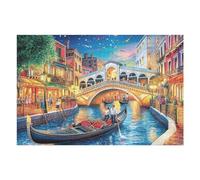 Hours of Creative Entertainment with Venice Canal Bridge Rural Countryside Wild Nature Beautiful 1000 Piece Adult Puzzle Fun And Perfect for Home Leisure 1000 PCS（75x50cm）