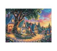 Hours of Fun And Focus with Cottage Path Flower Field Rural Countryside Wild Nature Charming 500 Piece Adult Puzzle Stimulating Relaxing And Creative 500 PCS（52×38cm）