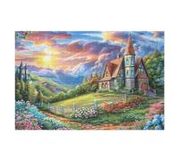 Hours of Fun And Focus with Pine Tree Cabin Snow Forest Wild Nature Rural 1000 Piece Adult Puzzle Stimulating Relaxing And Creative 1000 PCS（75x50cm）