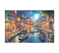 Hours of Fun And Focus with Venice Canal Bridge Rural Countryside Wild Nature Beautiful 1000 Piece Adult Puzzle Stimulating Relaxing And Creative 1000 PCS（75x50cm）