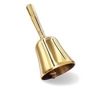 Hourwof Loud Hand Call Bell,Solid Brass Dinner Bell Service Bell Pet Training Bell Jingle Bell,Gold