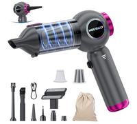 houscly Handheld Car Vacuum Portable Cordless 25000Pa High Power Small Mini Hand Vacuum Rechargeable 4-in-1 Wireless Handheld Vac for Car Office Desktop Home Cleaning Ideal Gifts for Men & Women