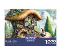 House 1000 Piece Cognitive Puzzle, Paper, Educational Toy for Adults Teens The Cottage Hidden in The Shoes Puzzles, Ideal Party & Gift Choice 38x26cm/1000pcs