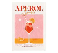 House 52 Aperol Spritz Cocktail Recipe Print - Modern Wall Art for Kitchen, Bar or Dining Room - Unframed Drink Poster - A4 Size