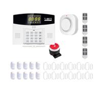 House Alarms Security System 4G GSM WIFI Smart Alarm System Wireless Einbrecher W214 Home Security Control LCD Display IP Kamera(Kit 1)