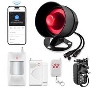 House Alarms System WiFi, Door Window Sensor Alarm System-Home Security Systems Anti-theft 120DB Alarm,Smart Magnetic Sensor Alarm with Free Notification APP Control &Remote Control for Garage Shed