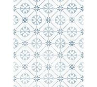 House Beautiful Heritage Sky Blue Glass Kitchen Splashback 600mm x 750mm