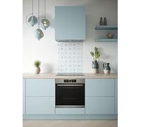 House Beautiful Heritage Sky Blue Glass Kitchen Splashback 900mm x 750mm
