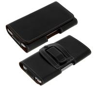 House Belt Smartphone Universal Size XL Passing Belt + Clip Black Leather