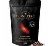 House Blend Speciality Coffee Whole Beans 1kg - Rich and Smooth South American Single-Origin, Nutty and Chocolate Notes, Medium-Dark Roast, Perfect for Espresso & Versatile Brewing - IRON & FIRE