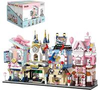 House Building Blocks Kit, 1298 Clamping Blocks 4 in 1 Mini Street View Architecture House Building Blocks City House Model MOC Modular Building Kit for Children Adults