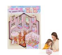 House Building Stickers For Children | 3D Effect Cartoon Scene Stickers | DIY Cabin Decoration For Diary & Small Animal Enclosure | Autocollant Maison DIY | Adesivi Casetta 3D | Pegatinas De Casa |