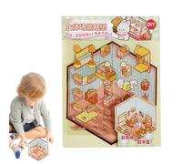 House Building Stickers For Children | 3D Effect Cartoon Scene Stickers | DIY Cabin Decoration For Diary & Small Animal Enclosure | Autocollant Maison DIY | Adesivi Casetta 3D | Pegatinas De Casa |