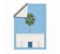 House by the Palm Minimalist Unframed Wall Art Print A1 (84.1×59.4cm), Wall Decor for Living Room, Bedroom, Office & Home, Art Gift