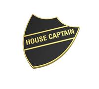 House Captain Shield Badges Packs of 4, School Badges (Black)
