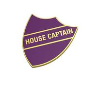 House Captain Shield Badges Packs of 4, School Badges (Purple)