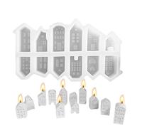 House Casting Candle Molds - Building Shaped Wax Moulds, Miniature Architectural Forms | Craft Personalized Candles, Thoughtful Housewarming Gift, Great for Crafters, Hobbyists & Home Decorators