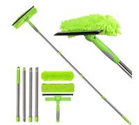 House Cleaning Squeegee - Rubber Blade Wiper, Shower Window Cleaner, Wall Tile Squeegee, Door Glass Tool, Flexible Squeegee Extension Handle with Rubber Blade for Mirror, Office, Household