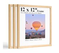 HOUSE DAY 30x30 picture frame, Oak Wood Photo Frames Wall Mount 3 Pack