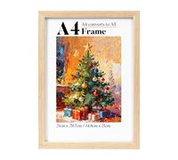 HOUSE DAY A4 Photo Frame,Solid Wood A4 Frame with Mount,A4 Picture Frame,a4 Wooden Frame,Certificate Frames Wall Hanging for Family,Landscape,Pet Memorial,Wedding,21x29.7cm,Pack of 1