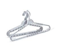 HOUSE DAY Extra Large Adjustable Hangers 4 Pack, Heavy Duty Clothes Hangers with 360° Rotating Hook, Sturdy Plastic Hangers Ideal for Coat,Sweaters, Jackets, Bath Towels, Oversized Garments (Gray)