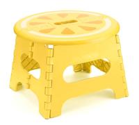 HOUSE DAY Folding Step Stool for Kids, 9 Inch Fruit Print Foldable Stool