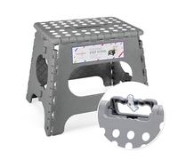 HOUSE DAY Small Folding Step Stool for Kids and Adults, 11 Inch, Grey