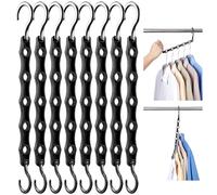 HOUSE DAY Space Saving Hanger 20 Pack Sturdy Black Magic Hangers for Closet Organizers and Storage for Heavy Clothes, Dorm Room Bedroom Home RV Car Camper Organization Essentials