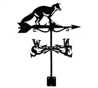 House Decor Roof Weather Vane Garden Mount Yard Decoration Stainless Steel Weathervane Wind Direction Indicator with Animal Ornament Farm Outdoor (Color : Sailboat) (Fox)