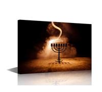 House Decorations Living Room Judaism Pictures for Wall Jewish Paintings 1 Piece Canvas Art Modern Artwork Home Decor for Living Room Giclee Framed Gallery-wrapped Stretched Ready to Hang 24x16 in