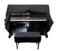 House DecorUpright Piano Full Cover Centre Opening Design Piano Protector Dustproof Upright Piano Cover with Stool Cover(Double stool cover)