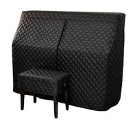 House DecorUpright Piano Full Cover Soft Piano Protector Upright Piano Cover with Bench Cover - Dustproof Moisture Resistant Scratch Resistant(Double stool cover)
